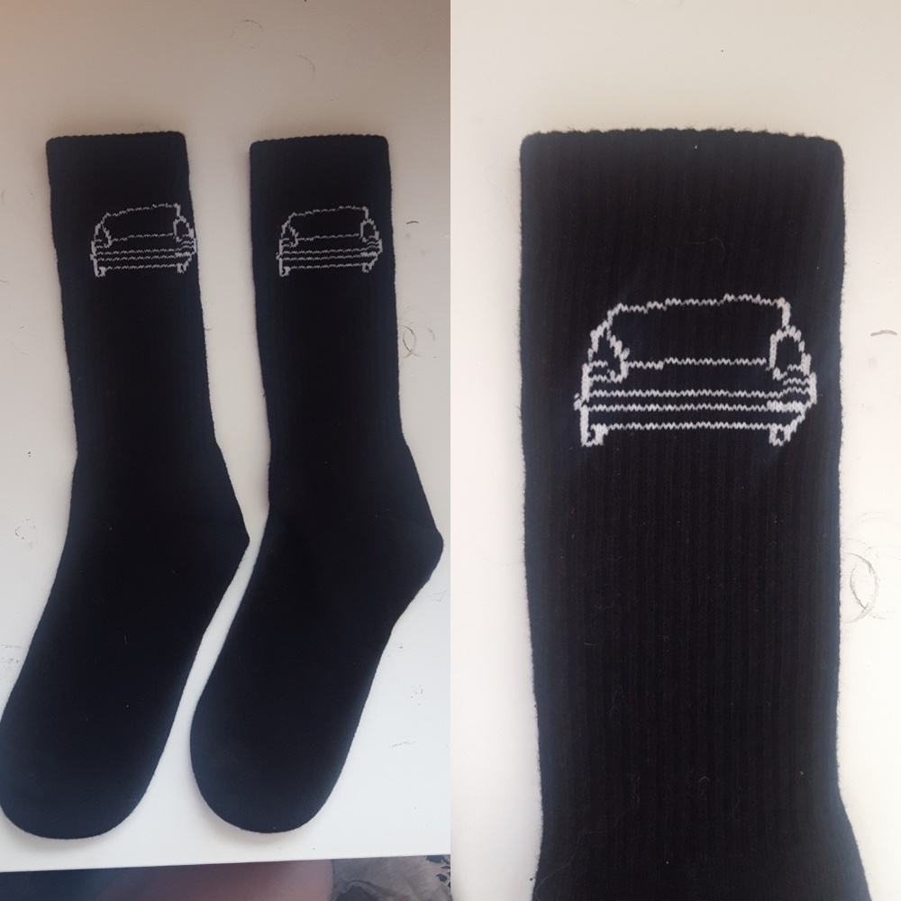 Brockhampton black couch socks